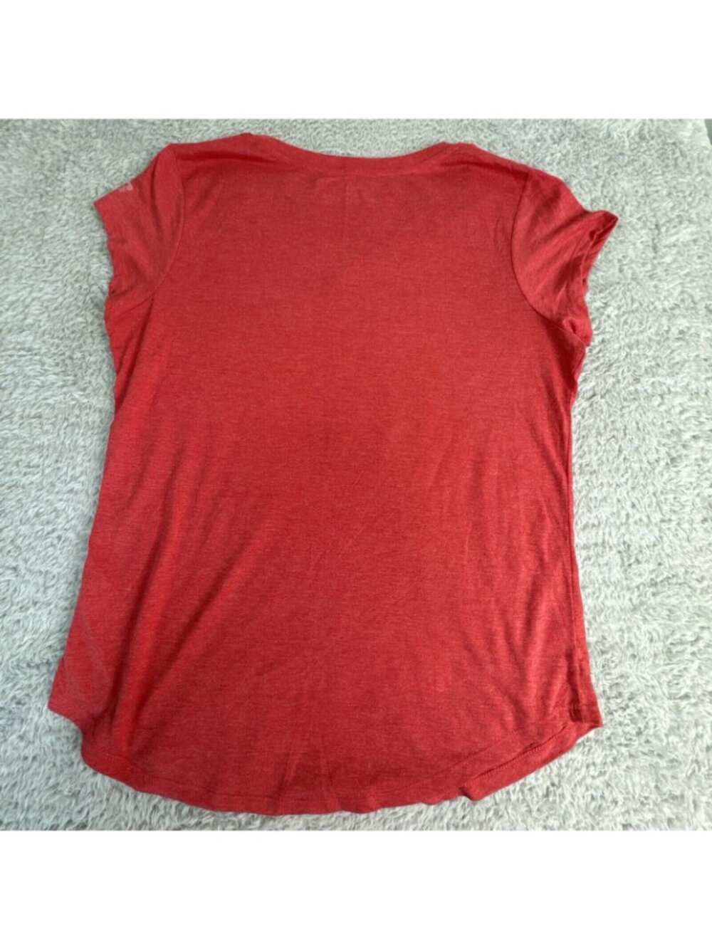 University Of Georgia Bulldogs Womens L/G 12-14 Red V-Neck T-Shirt By Russell - Picture 9 of 10